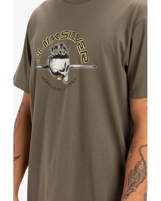 Quiksilver Kurzarm-T-Shirt – Algodón-Jersey-Stoff, 160 G/M2 Für Herren in Green für Herren