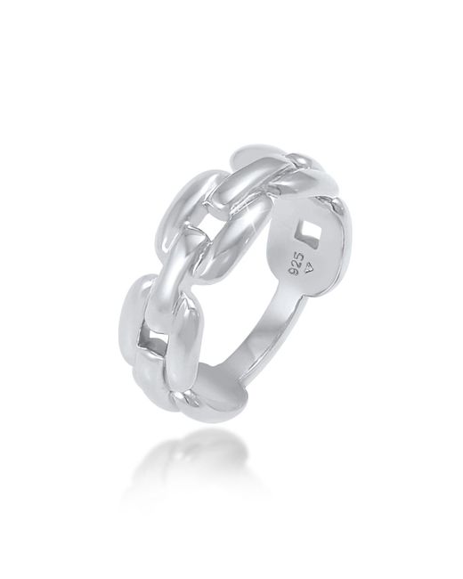 Elli Jewelry Multicolor Ring Glieder Oval Kettenoptik Trend Blogger