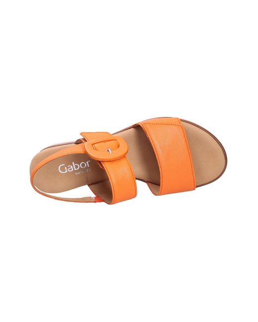 Gabor Orange Sandalette keilabsatz
