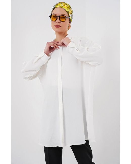 Bigdart White Langes Hemd Tunika 5945 Für Damen