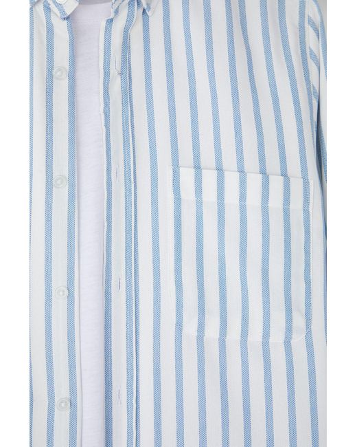 Trendyol Blau Gestreifte Oxford-Goruntu Für Herren in Blue für Herren