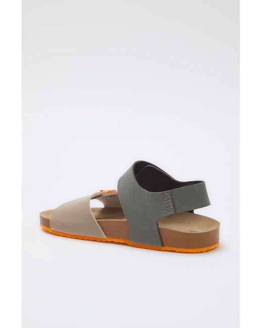 Trendyol Natural Nubuk-Farbblock-Klettband--Sandalen Für Kleine Kinder