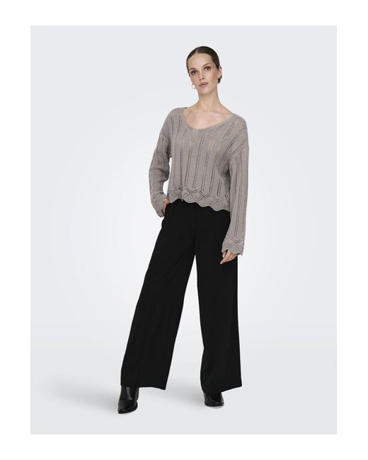 ONLY Gray Strickpullover Onlelba Strickpullover Für Damen