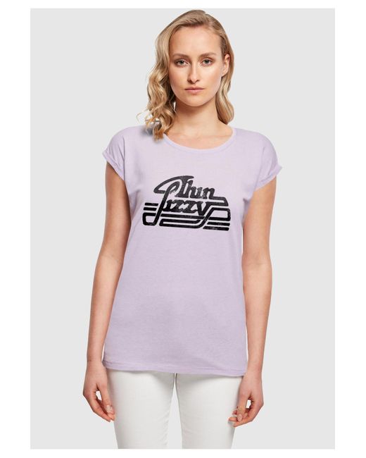 Merchcode Pink Ladies thin lizzy logo rocker t-shirt