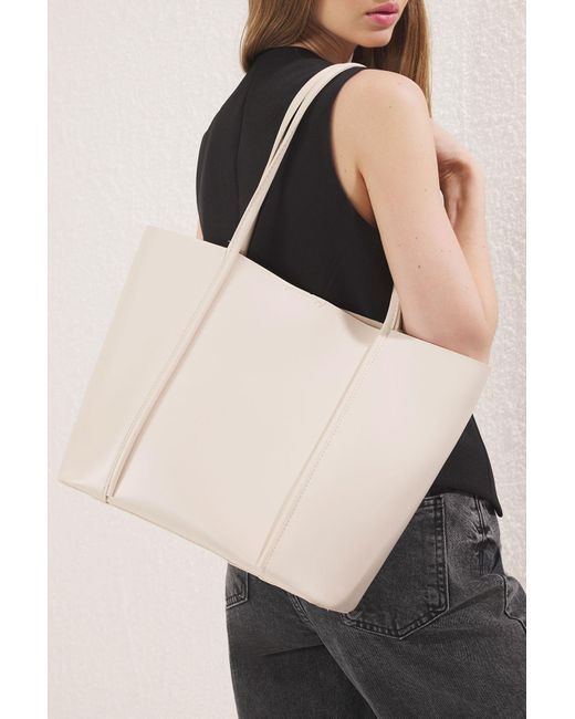 Trendyol Natural Puppy Maxi Tote Schultertasche Für Damen