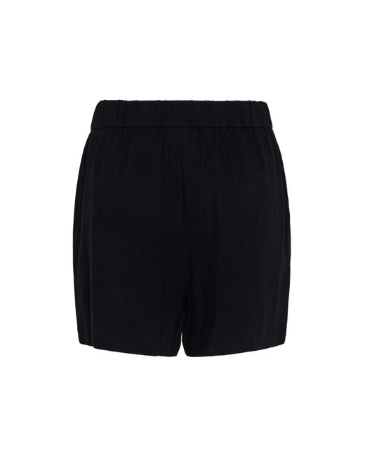 Pieces Black Pcvinsty hw linen shorts noos bc