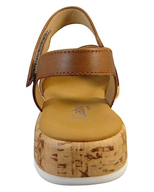 Gabor Brown Sandalen G-Weite 62.735 53 Camel Leder Für Damen