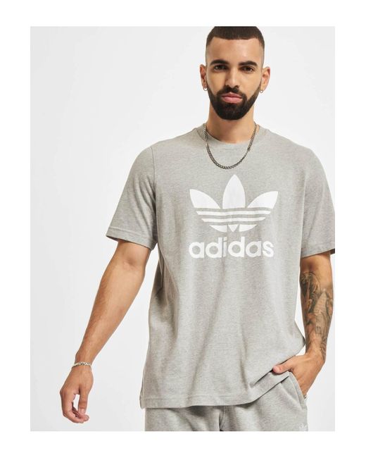 Adidas Trefoil t-shirt in Gray für Herren