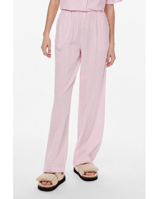 Pieces Pink Pcsally hw loose string pant noos
