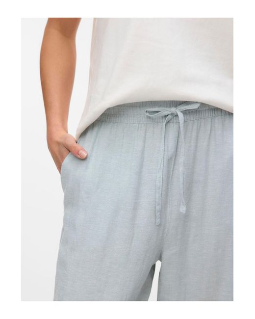 Vero Moda Gray Hose Mit Weitem Beinschnitt Vmlinn Mittlere Taille Hose Für Damen
