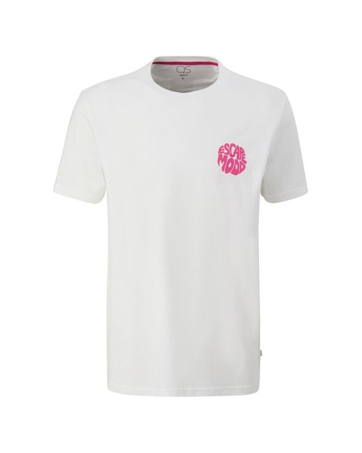 Qs By S.oliver Qs By.Oliver T-Shirt Mit Brust- Und Rückenprint Für Herren in White für Herren