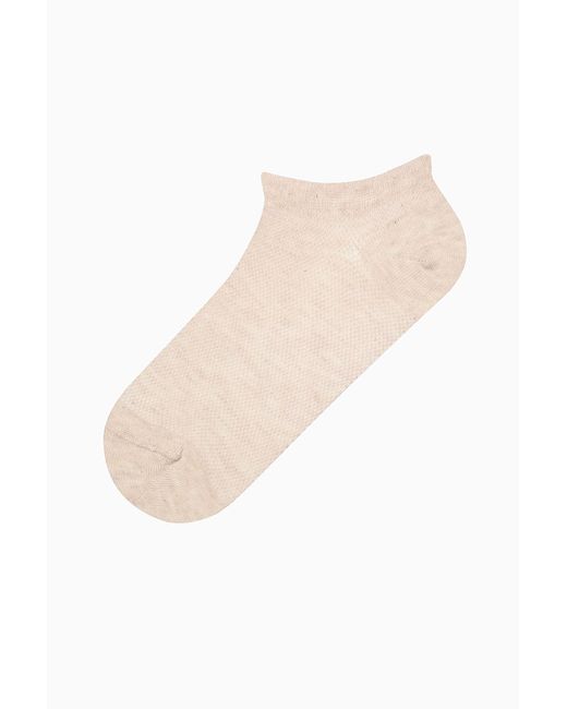 Penti White 5 Paar Baumwolle Perforierte Atmungsaktive Zehe Nahtlose Booties Socken Für Damen