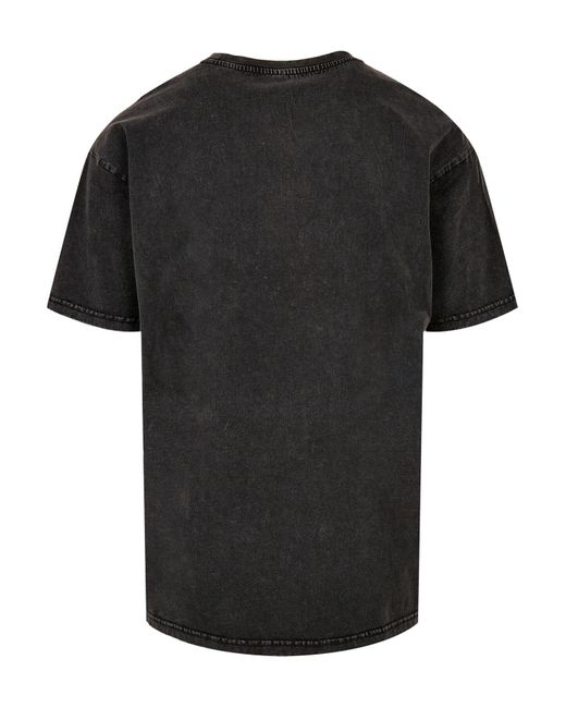 Merchcode Powerslave Mummy Triangle Acid Washed Oversize-T-Shirt Für Herren in Black für Herren