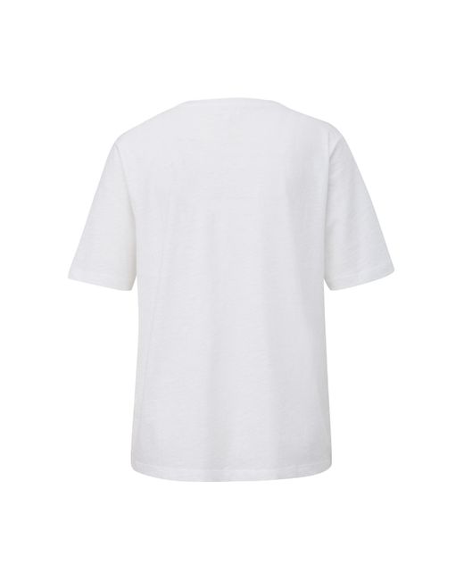 S.oliver White T-shirt mit schriftprint