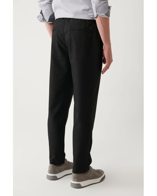 AVVA Schwarze Strukturierte Chino-Hose Mit Elastischem Bund A32Y3080 Für Herren in Gray für Herren