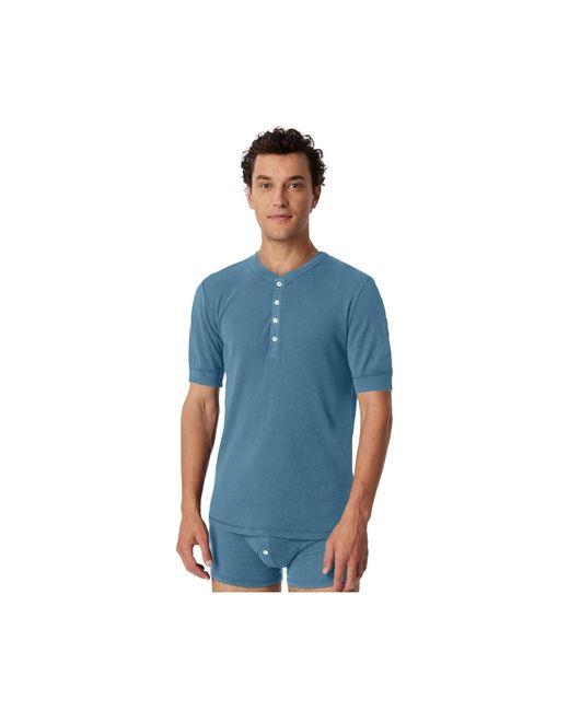 Schiesser Shirt 1/2 arm, kurzarm unterhemd, karl-heinz in Blue für Herren