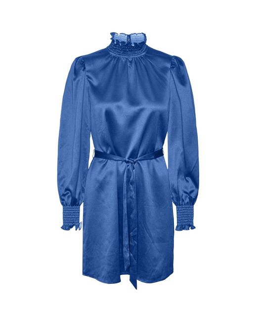 Vero Moda Blue Kleid vmdina l/s smock short dress exc cur