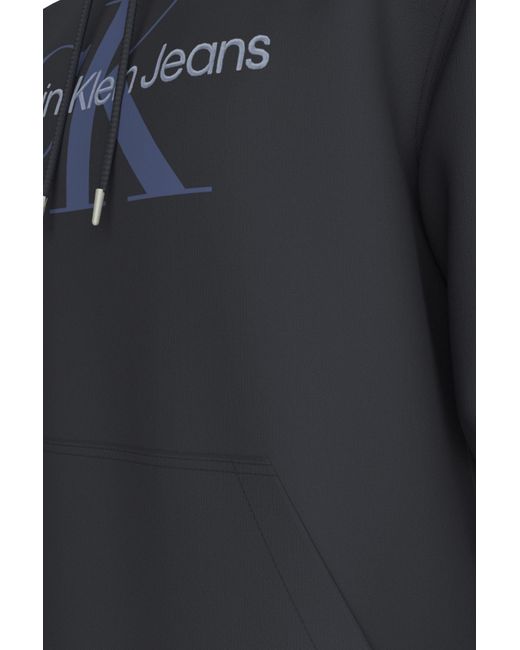 Calvin Klein Seasonal Monolog Regular Hoodie Für Herren in Blue für Herren