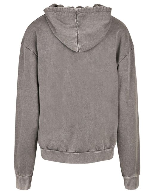 Merchcode Ich Liebe Einfach Den Übergroßen Kapuzenpullover Mit Acid-Waschung Für Herren in Gray für Herren