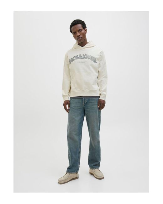Jack & Jones Kapuzenpullover Logo Kapuzenpullover Für Herren in White für Herren