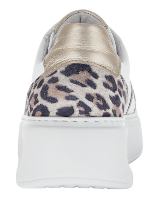 Gabor White Low Sneaker Low Top G-Weite 66.485 52 Weiss/Puder Leder Für Damen