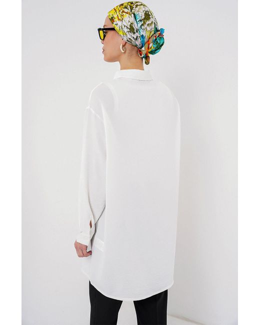 Bigdart White Langes Hemd Tunika 5945 Für Damen