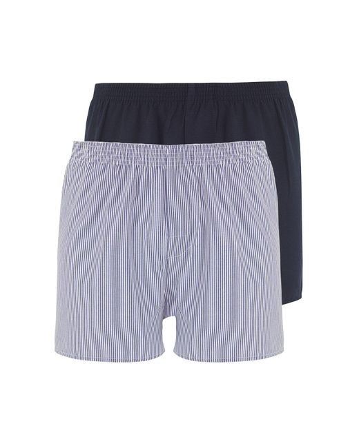 Trendyol Marineblaue Boxershorts Aus Gewebter Baumwolle Im 2Er-Pack Für Herren in Blue für Herren