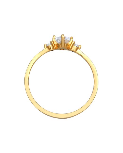 Elli Jewelry White Ring Verlobungsring Oval Mit Zirkonia Kristallen 925 Sterling Silber Für Damen