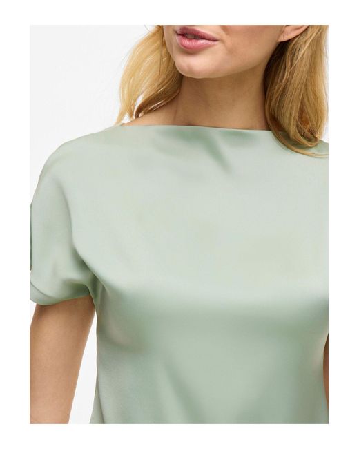 Vila Green Oberteil Mit Kurzen Rmeln Viellette U-Boot-Ausschnitt Für Damen