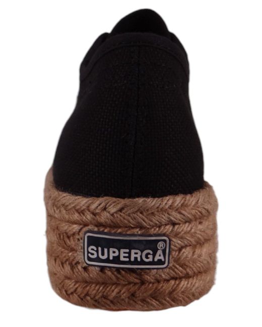 Superga Brown Low sneaker 2790 rope low top s51186w 999 black baumwolle