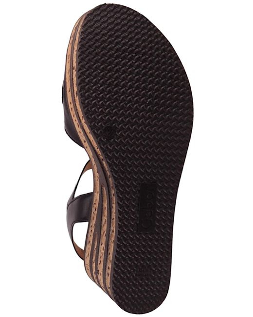 Gabor Brown Komfort sandalen keil f-weite 44.653 27 leder