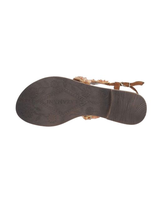 Lazamani Brown Lazamani sandalette flacher absatz