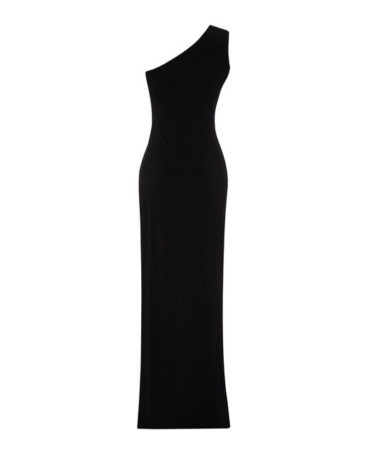 Trendyol Black Zeynep tosun es langes abendkleid mit cut-out und accessoire-details, homecoming-kleid