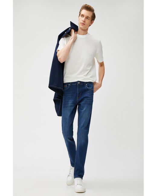 Koton Dunkelindigofarbene jeans in Blue für Herren