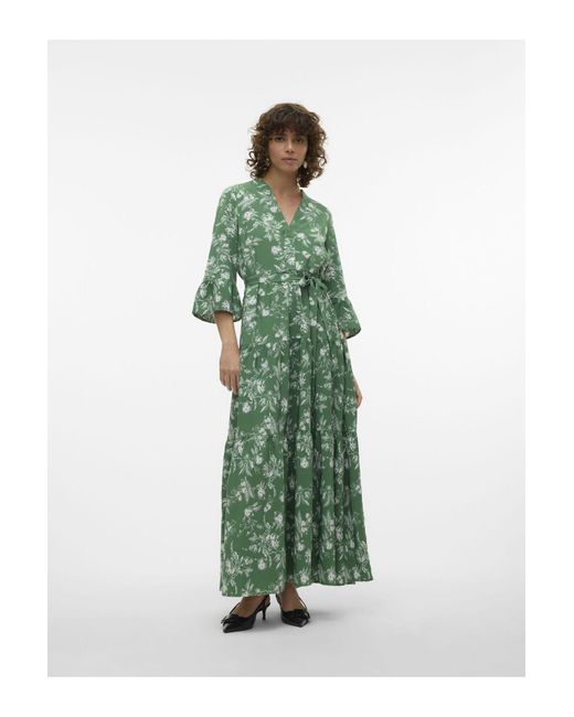 Vero Moda Green Kleid vmzera langes kleid