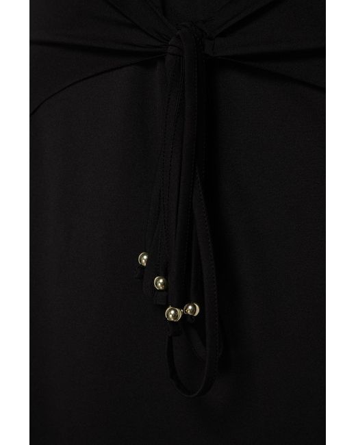 Trendyol Black Es gestricktes mini-strandkleid zum binden