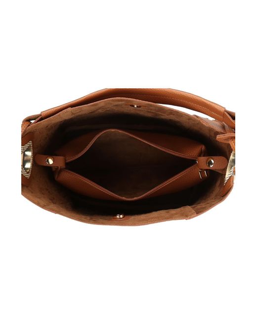 Lucky Bees Brown Hand- Und Schultertasche Mit Innengeldbörse Für Damen