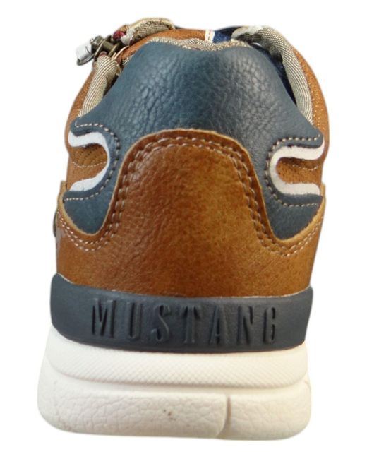 Mustang Low Sneaker Low Top 4138309 307 Cognac Kunstleder Für Herren in Brown für Herren