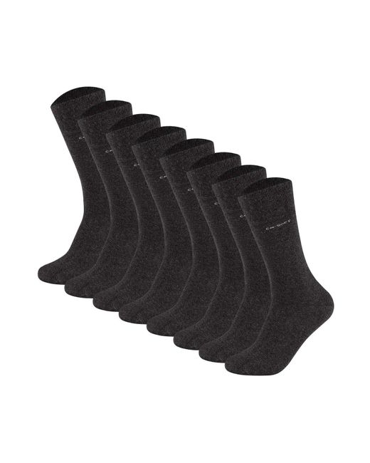 Camano Black Socken Soft Socks, Einfarbig, 8Er Pack
