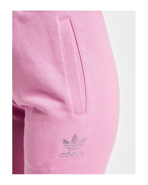 Adidas Pink Jogginghose mit offenem saum