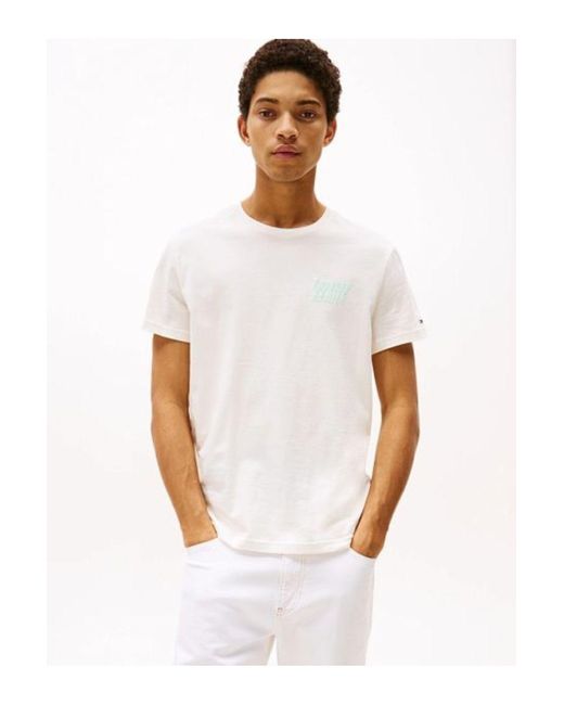 Tommy Hilfiger Tjm Slim Bubble Print Ss Tee Ext Für Herren in White für Herren