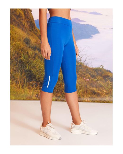 LC Waikiki Blue Bedruckte Outdoor-Strumpfhose Mit Elastischem Bund Für Damen