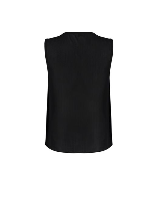Trendyol Black E transparente volant-bluse mit null ärmeln aus webstoff