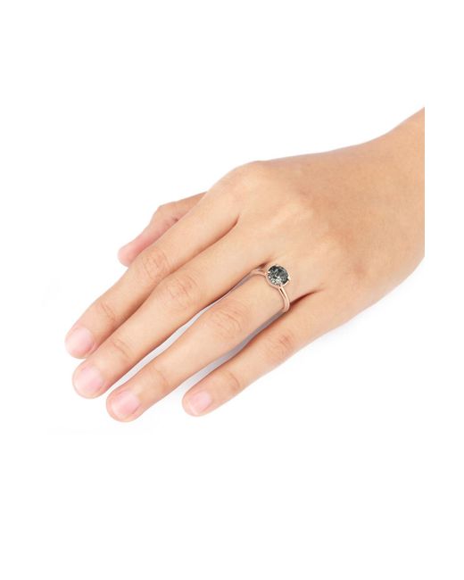 Elli Jewelry Gray Ring Solitär Elegant Mit Kristallen Dunkelrot