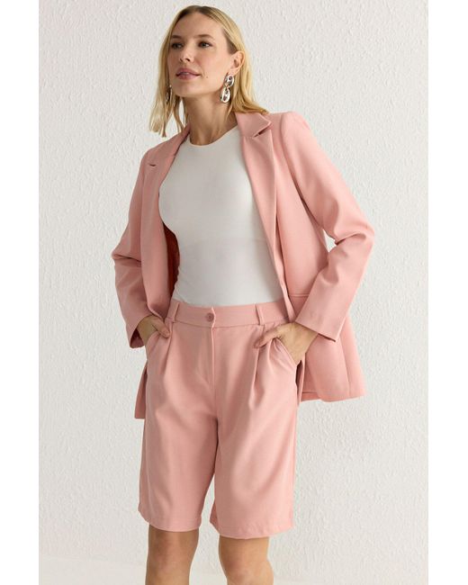 Trendyol Pink Knielange Regular City Shorts & Bermuda Für Damen