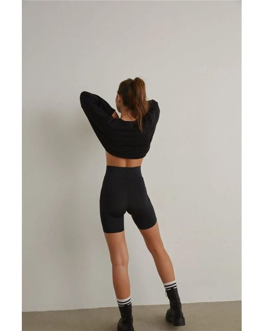 Flexfit Black Matte Biker-Leggings Mit Hoher Taille Für Damen