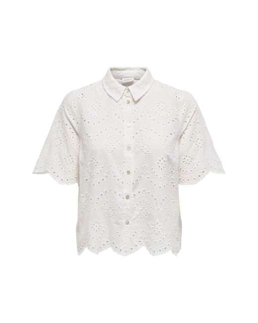 ONLY White Hemd Onlvalais Hemd Für Damen
