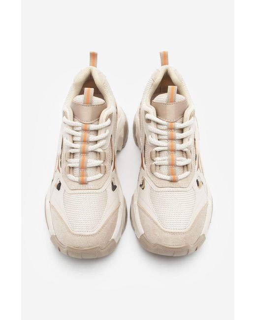 Marjin Natural Sneaker Dicke Sohle Schnürer Mehrteilige Sneakers Mizon Für Damen
