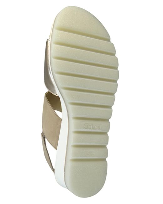 Gabor Natural Komfort sandalen keil f-weite 44.645 62 puder/rabbit leder