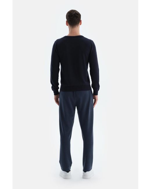 Dagi Marineblauer Strickpullover Aus Kaschmirmischung Mit V-Ausschnitt Für Herren in Blue für Herren